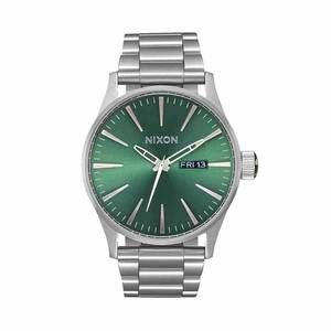 NEW NIXON men's sentry stainless steel watch in sage sunray